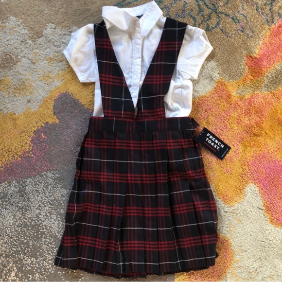 Lot Chaps Approved School Wear 2 Dresses, Blue Shirt, Tan Skirt, 2 Blouses (8) - Picture 8 of 9